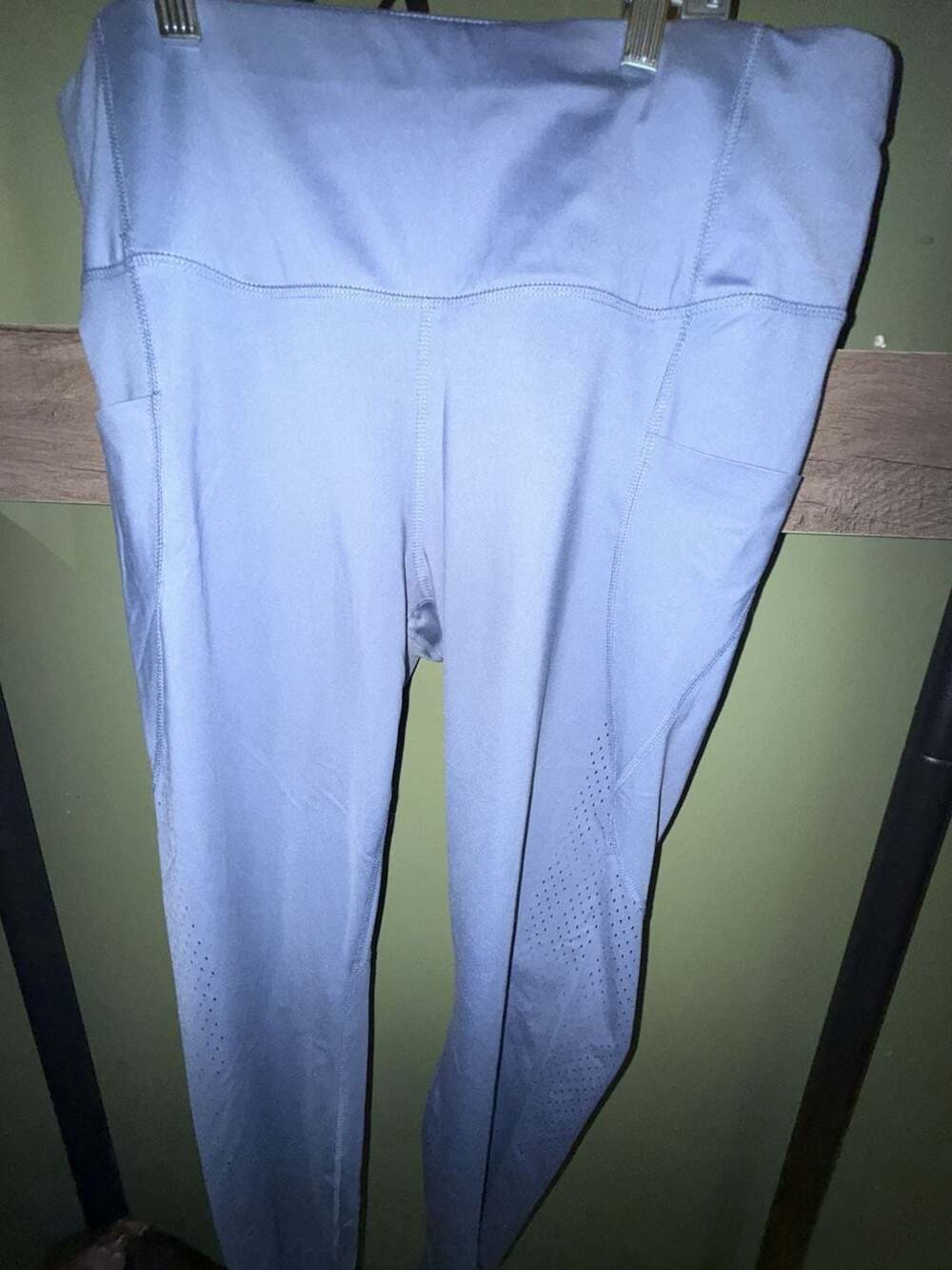 Member's Mark Everyday Perforated Legging Size XXL Blue Pocket Athleisure